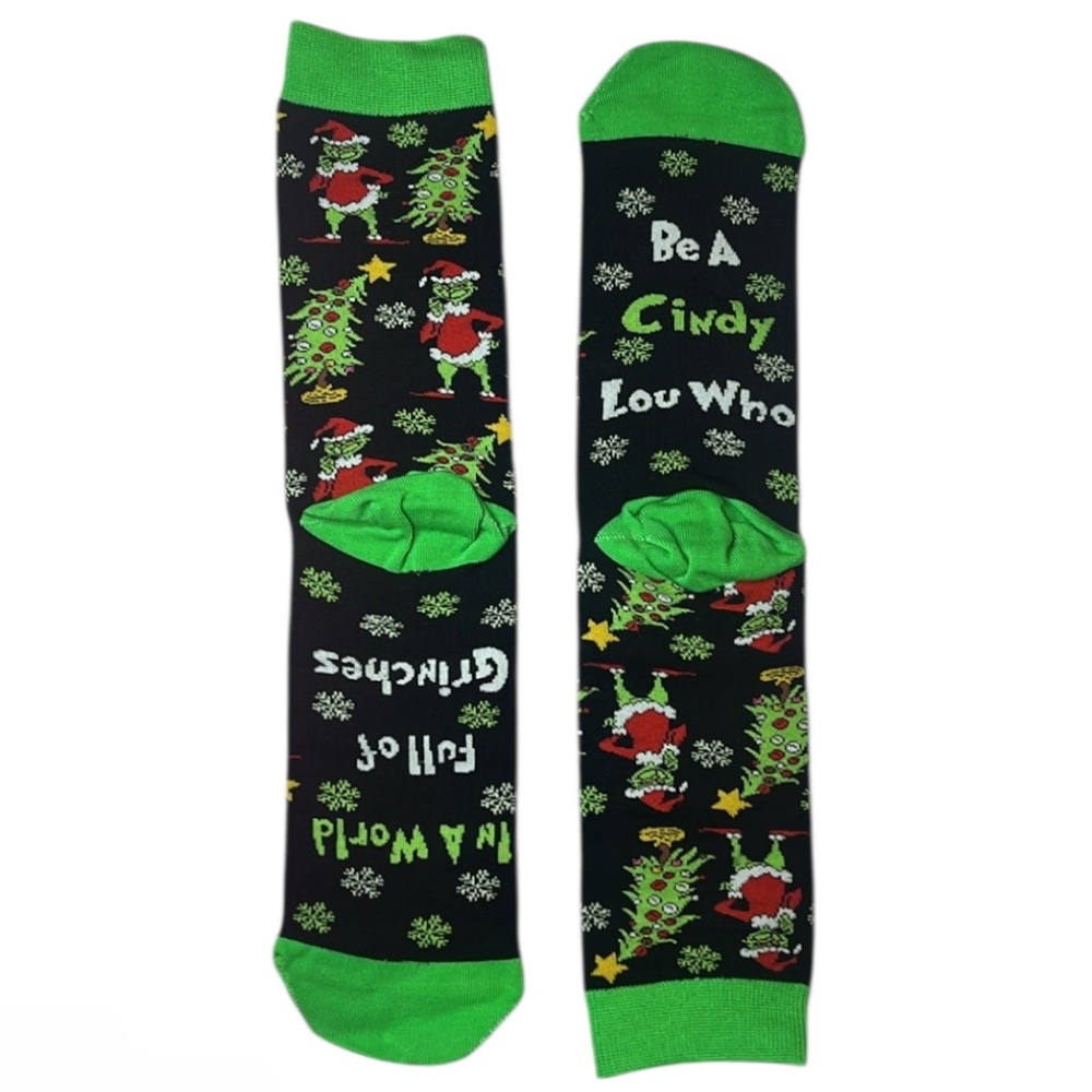 • Grinchy Cindy Lou Who • Novelty Socks NWT - Picture 2 of 7